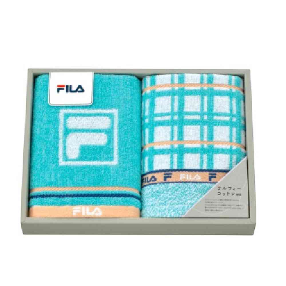 Nissen Shoko FILA Laguna Face Towel Set - Boxed (2 Pieces)