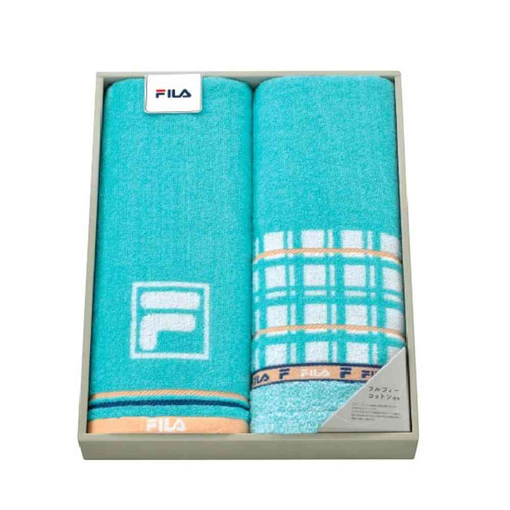 Nissen Shoko FILA Laguna Long Towel Set - Boxed (2 Pieces)