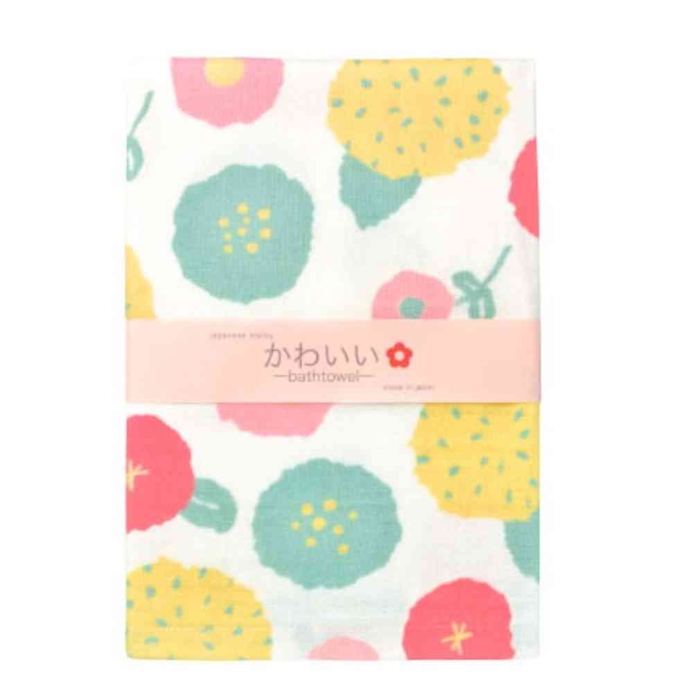 Nissen Shoko Japanese Style Flower Dance Bath Towel 1 Piece