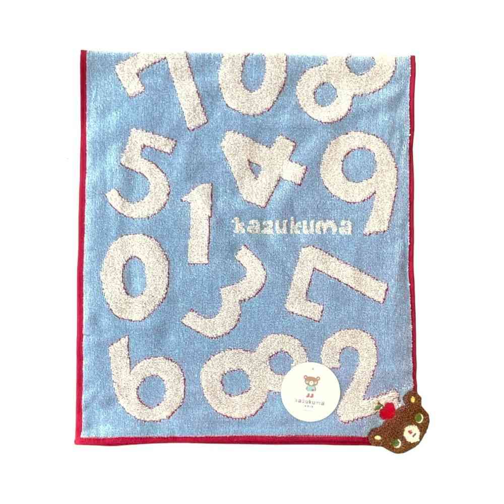 Nissen Shoko Kazukuma Patch Wash Towel Blue 1 Piece