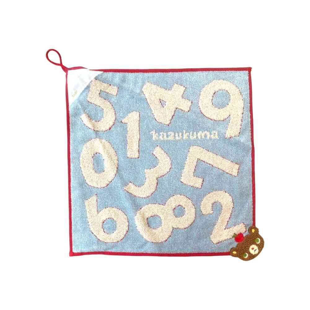 Nissen Shoko Kazukuma Patch Loop Wash Towel Blue 1 Piece