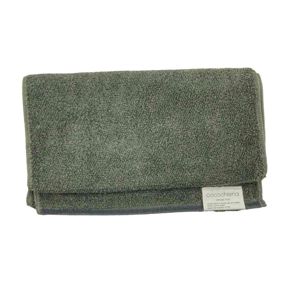 Nissen Shoko Cocochiena2 Slim Bath Towel Dark Green 1 Piece