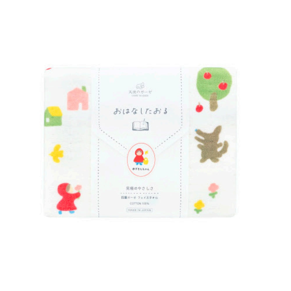 Nissen Shoko Angel Gauze Ohana Towel (Little Red Riding Hood) - Face Towel (1 Piece)