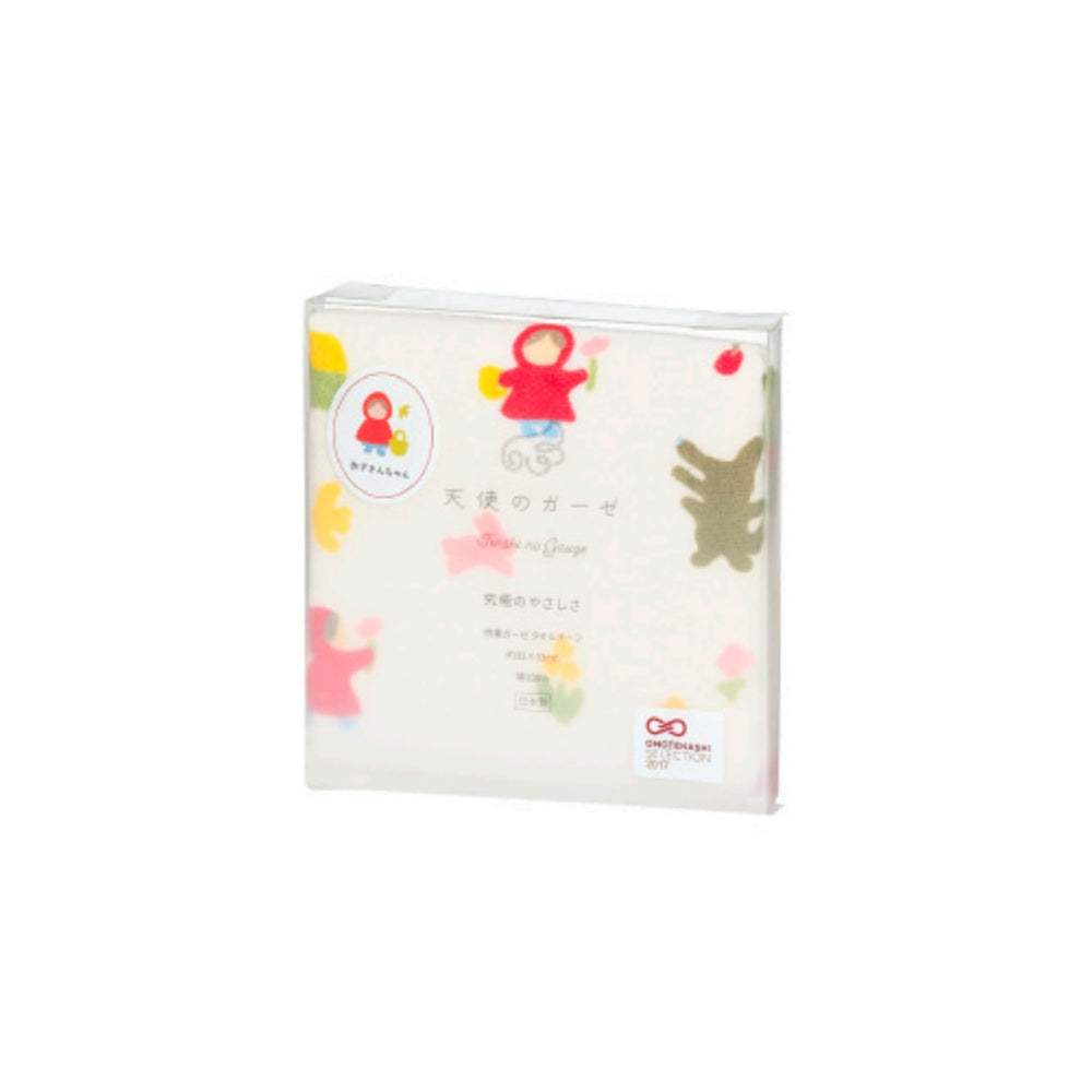 Nissen Shoko Angel Gauze Ohana Towel (Little Red Riding Hood) - Packaged Handkerchief (1 Piece)
