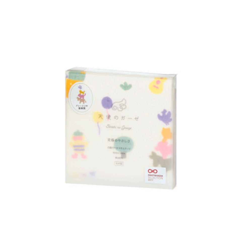 Nissen Shoko Angel Gauze Ohana Towel (Bremen Town Musicians) - Packaged Handkerchief (1 Piece)