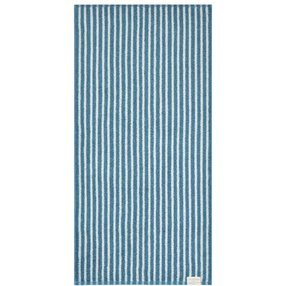 Nissen Shoko Cocochiena Line Bath Towel Navy Blue 1 Piece