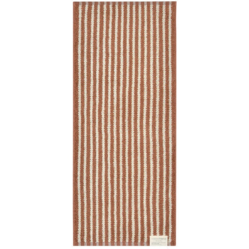 Nissen Shoko Cocochiena Line Face Towel Brown 1 Piece
