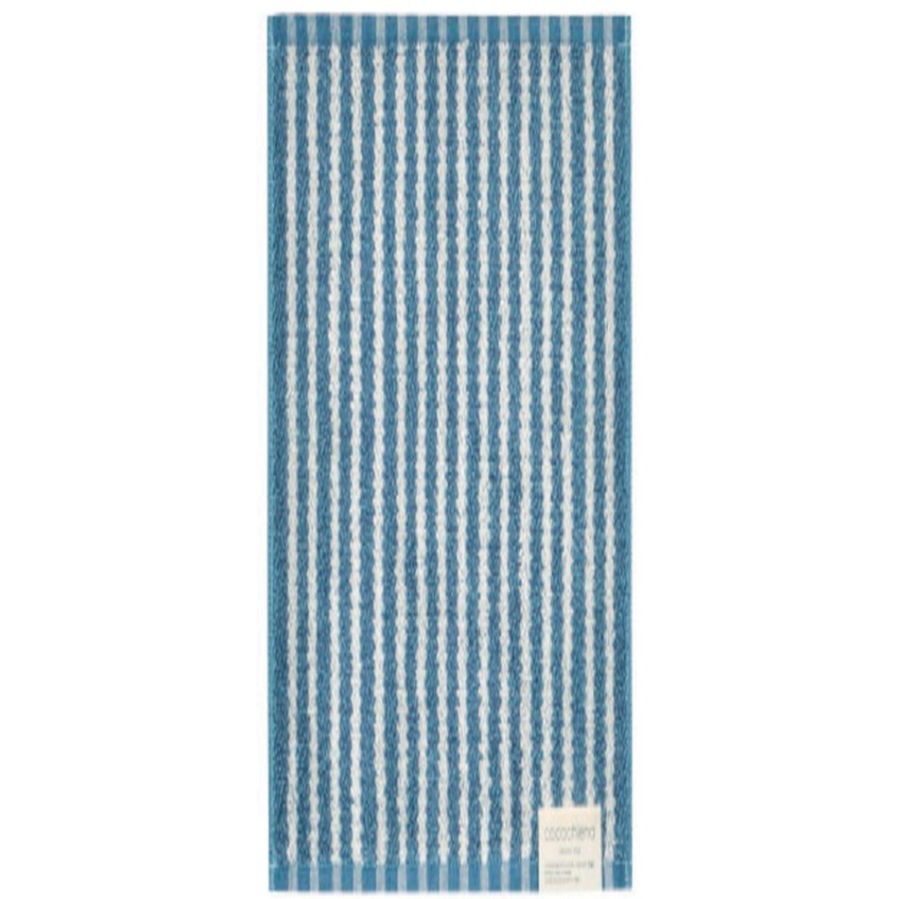Nissen Shoko Cocochiena Line Face Towel Navy Blue 1 Piece