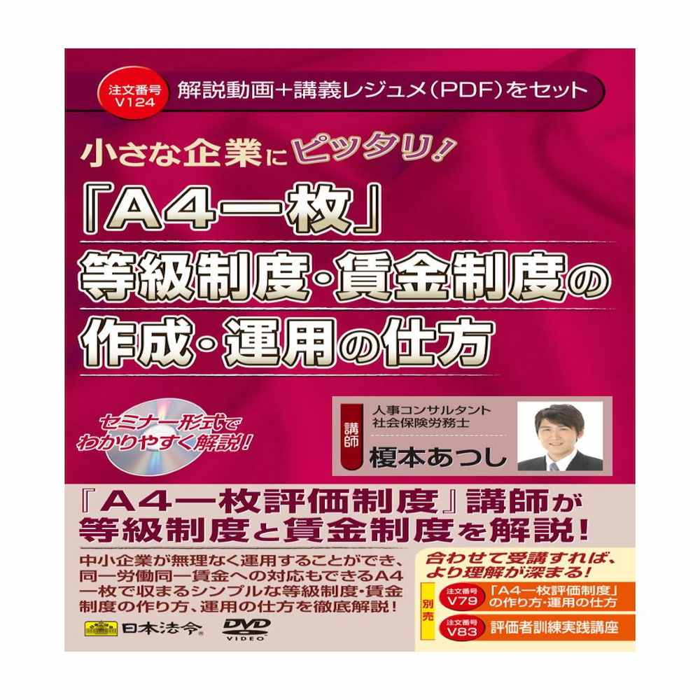 V124/DVD How to Create and Operate an A4 Single-Page Grade and Wage System