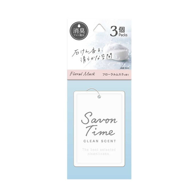 晴香堂 CARALL Sabon Time Plate 3-Pack Floral Musk 3543 9g×3