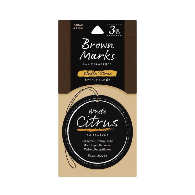 晴香堂 CARALL Brown Marks Craft Plate 3-Pack White Citrus 3567 9.3g x 3