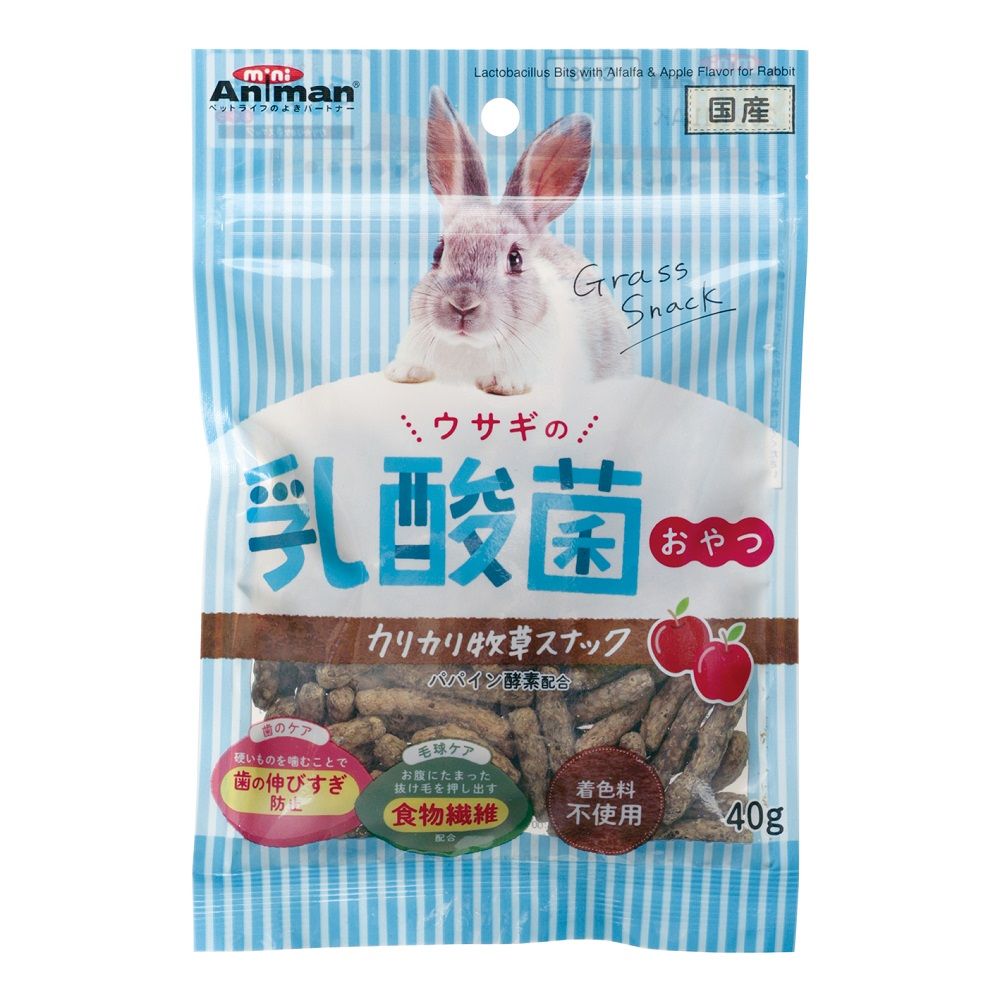Mini Animan Rabbit Probiotic Snack Crunchy Hay Snack 40g
