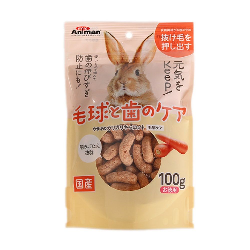 Mini Animan Rabbit Crunchy Carrot Hairball Care 100g