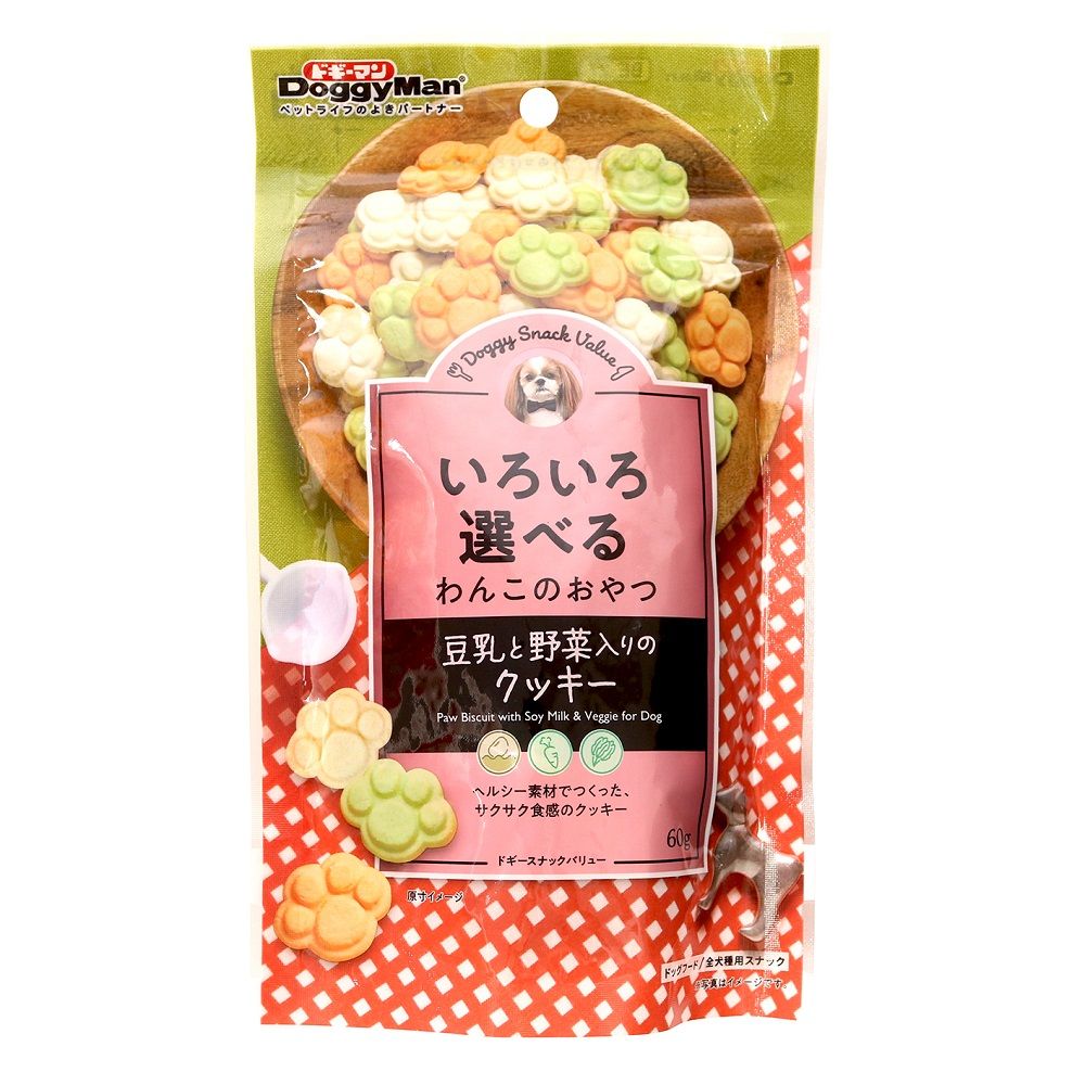 Doggy Man Doggy Snack Value Soy Milk and Vegetable Cookies 60g