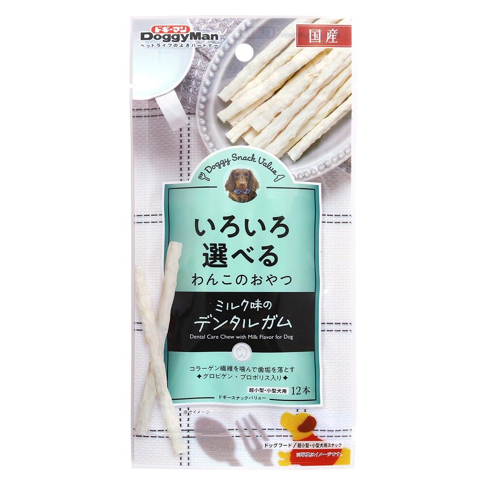 Dogyman Dog Snack Value Milk Flavor Dental Gum 12 pcs