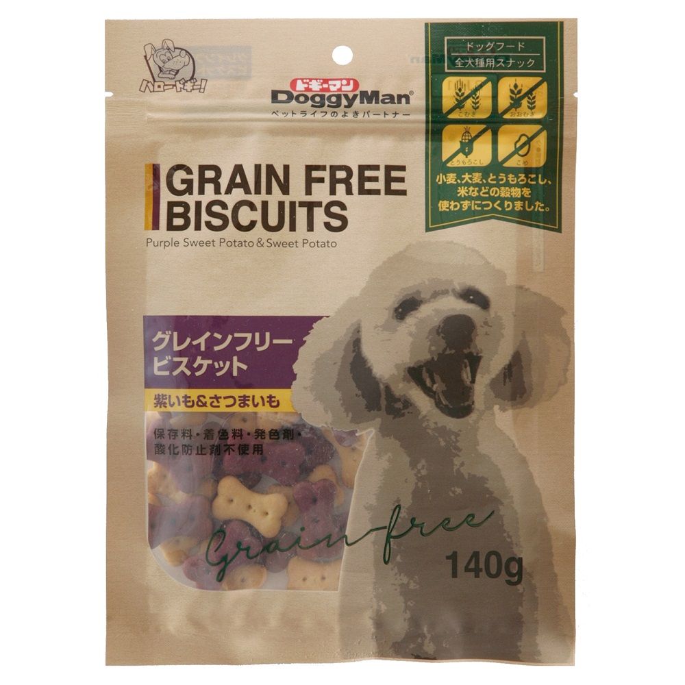 Doggy Man Grain-Free Biscuits Purple Sweet Potato & Sweet Potato 140g