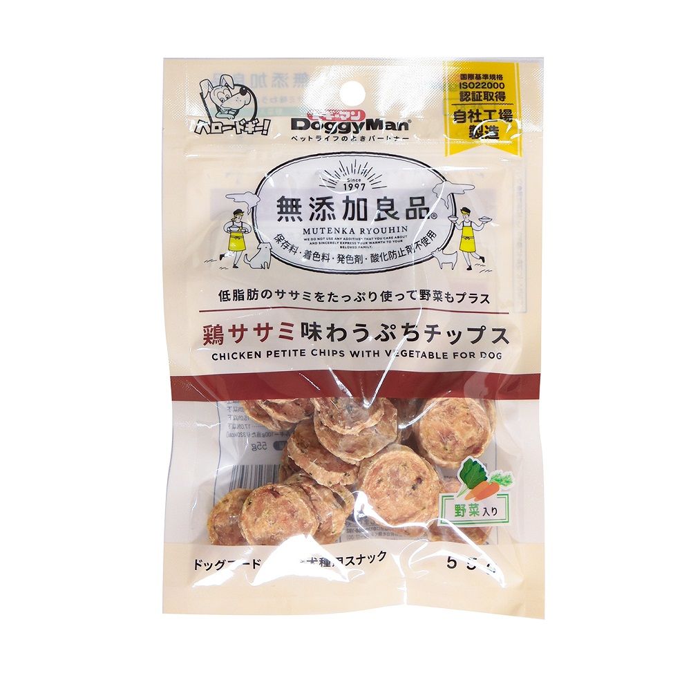 Doggy Man Additive-Free Good Product Chicken Breast Flavor Mini Chips with Vegetables 55g