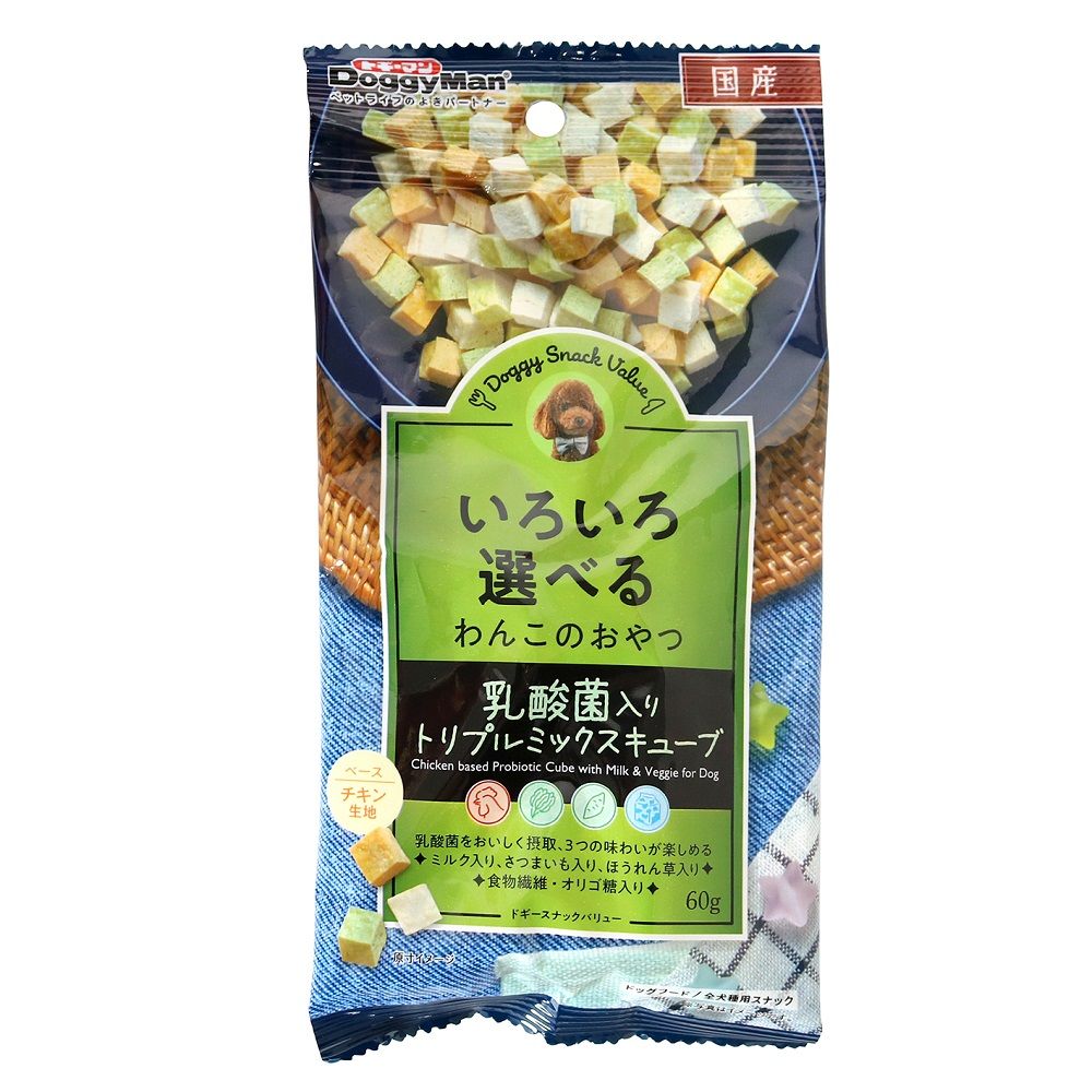 Doggy Man Doggy Snack Value Lactic Acid Bacteria Triple Mix Cube 60g