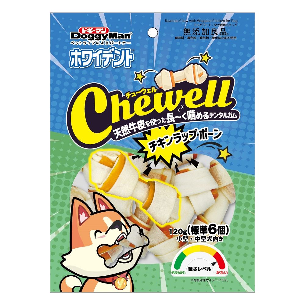 Doggy Man Whydent Chewell Chicken Wrap Bone 120g (Standard 6 pieces)