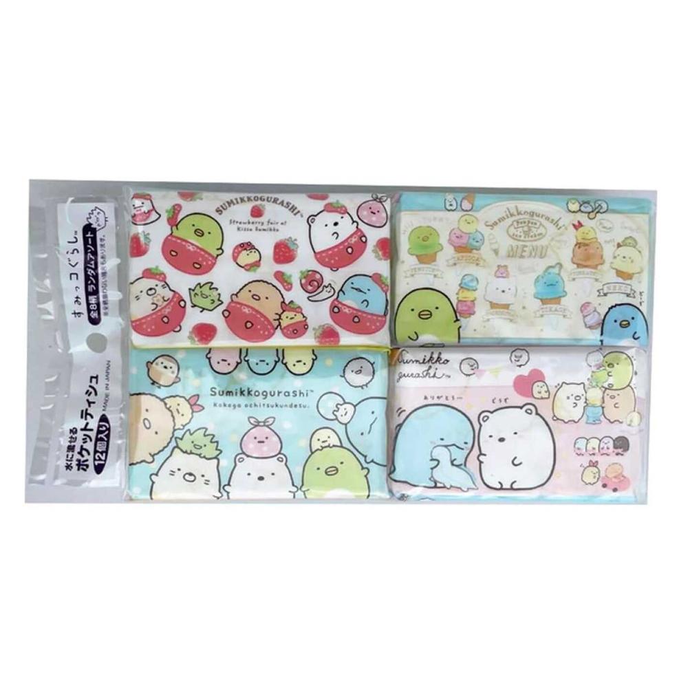 Hayashi Trading Pocket Tissue Sumikko Gurashi 16 Sheets (8 Packs) x 12
