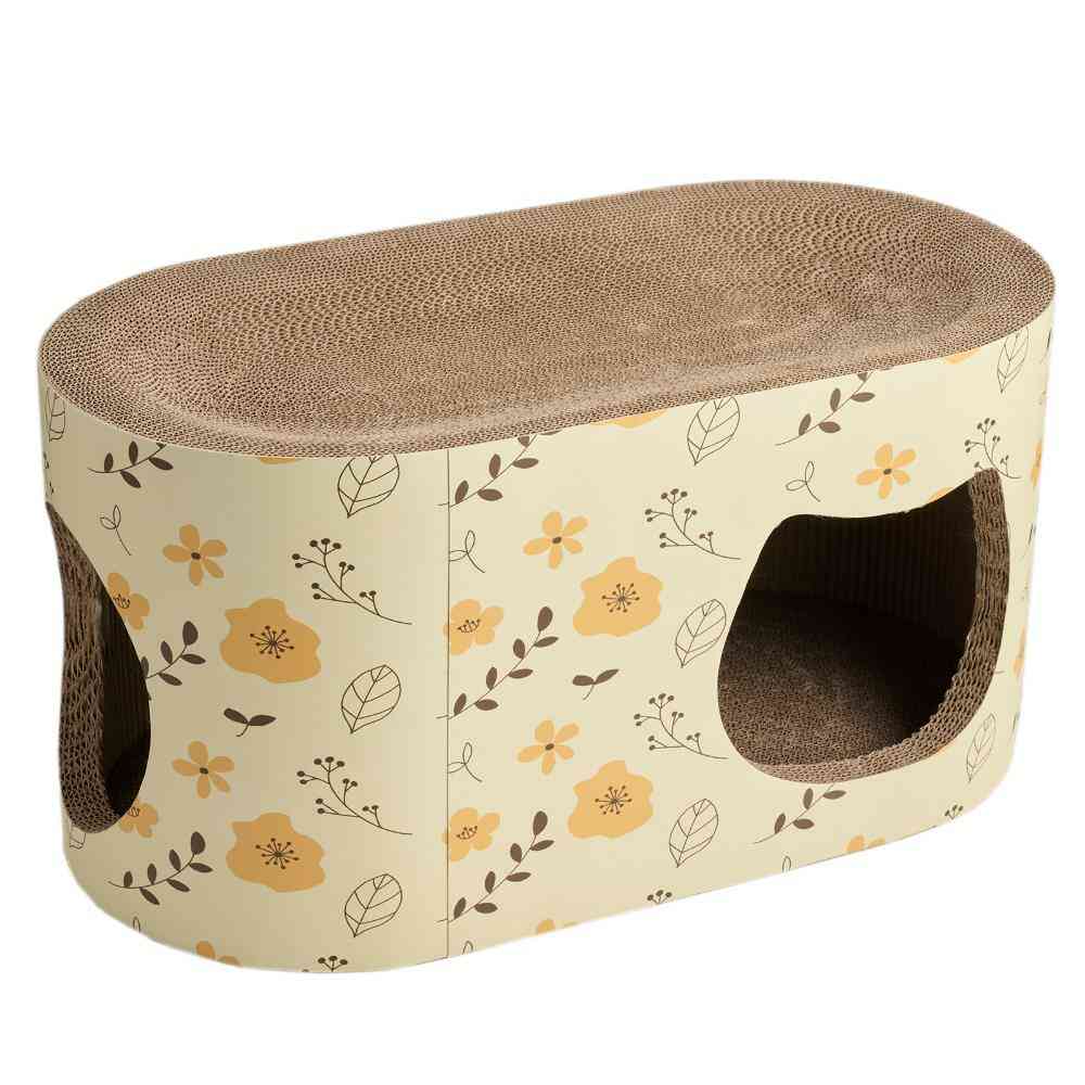 Cat Scratching Post Hide and Seek Yellow Flower