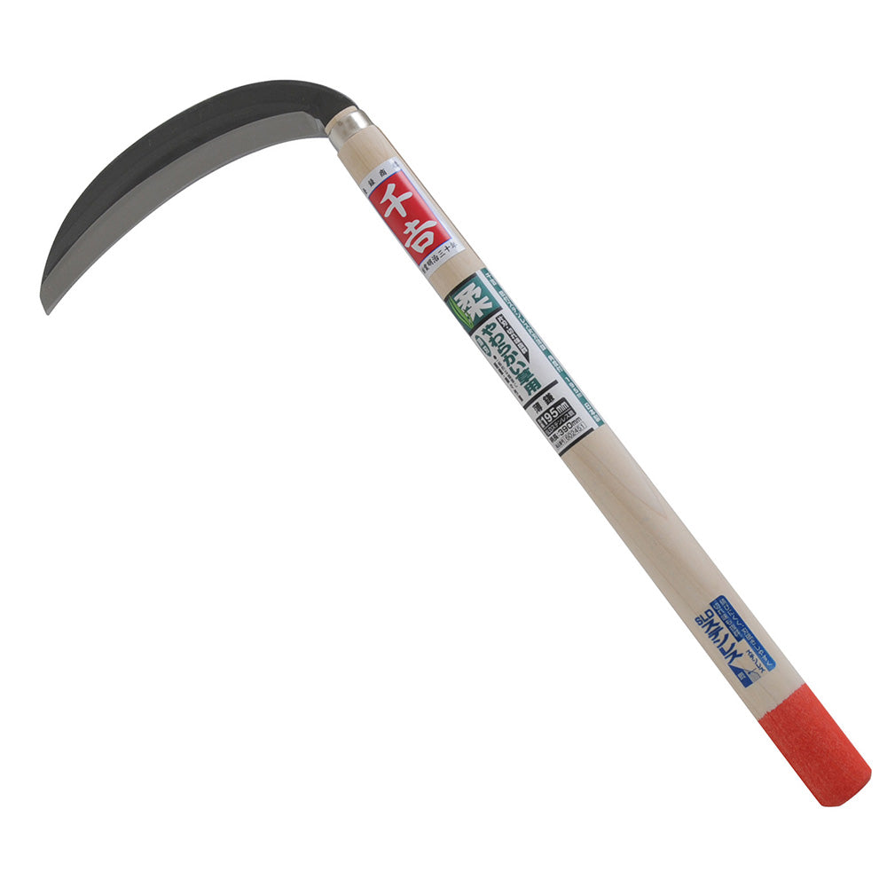 Steel-Backed Stainless Single-Edged Thin Sickle Angled 195MM