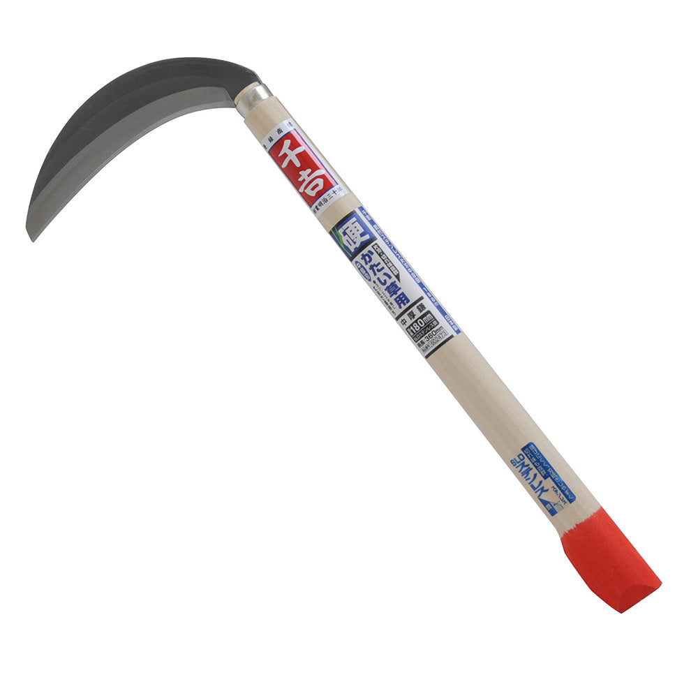 Steel-Backed Stainless Single-Edged Medium Thick Sickle 180MM