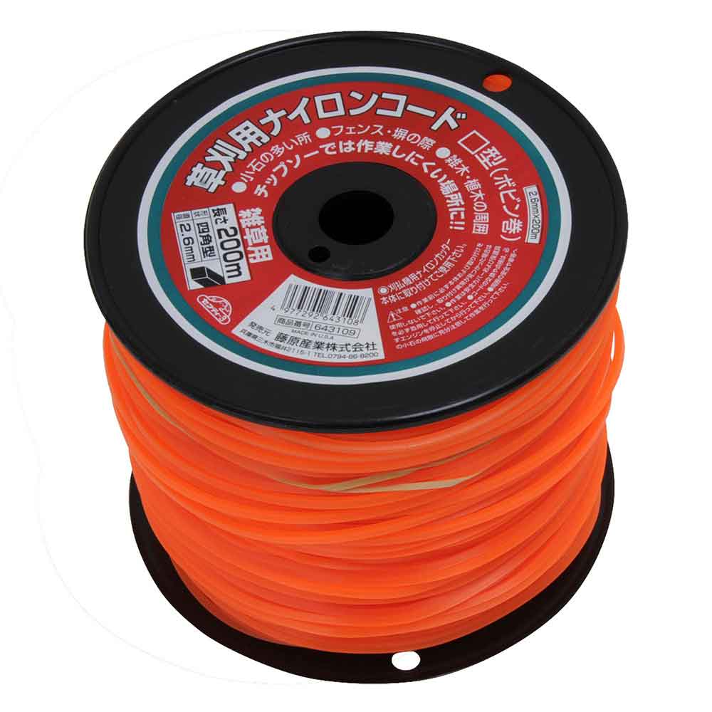 Nylon Cord Square Type Bobbin 2.6MMX200M