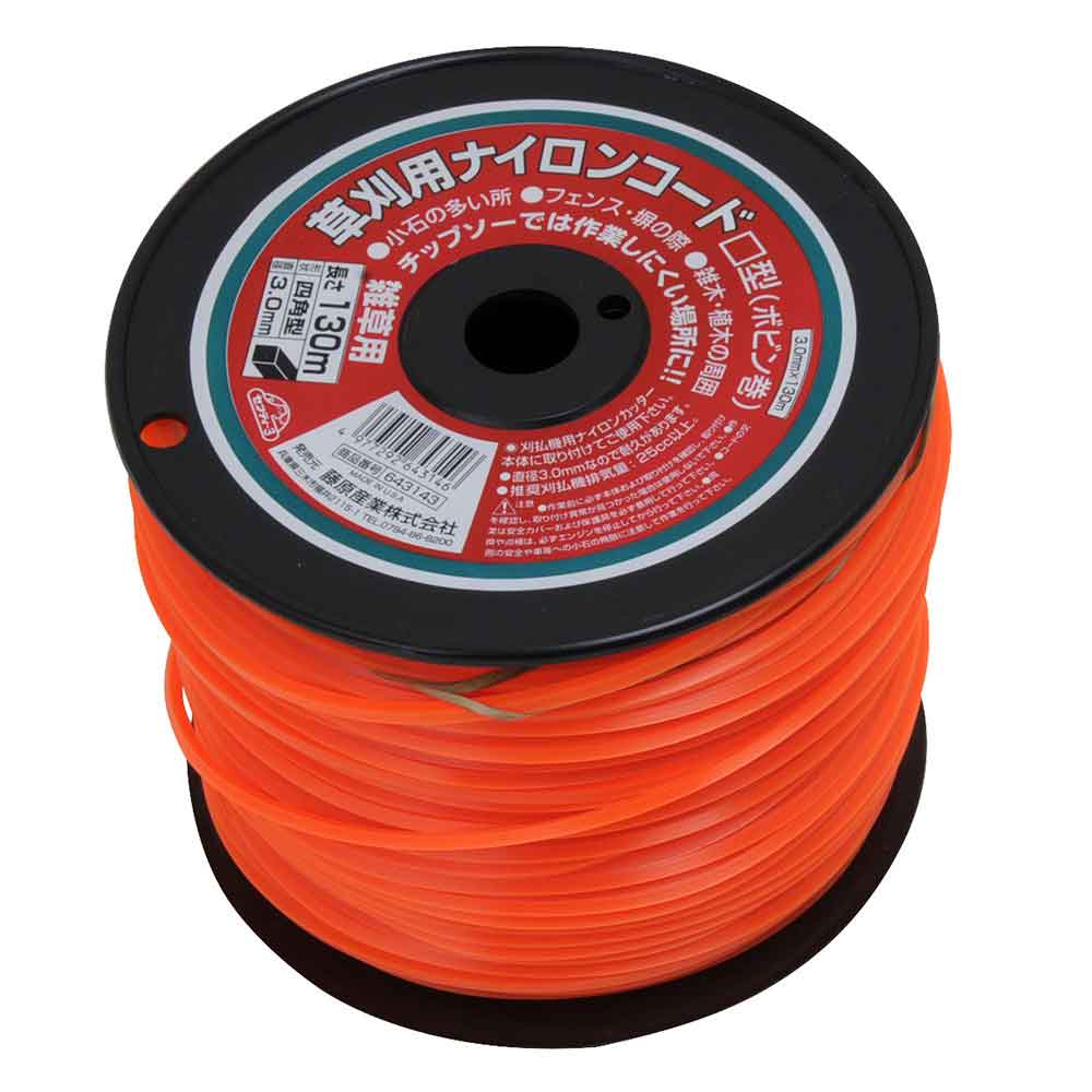 Nylon Cord Square Type Bobbin 3.0MMX130M