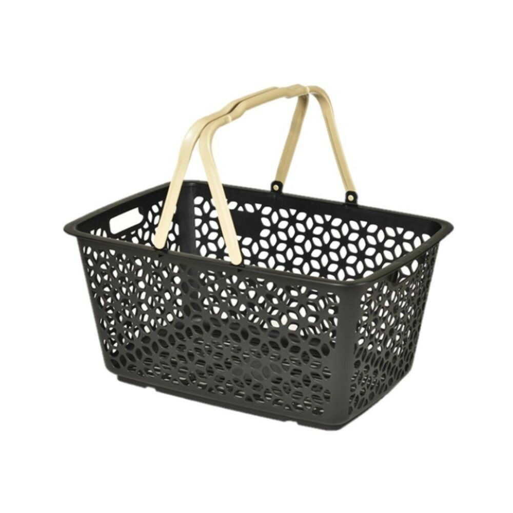 Himalaya Chemical Industry Handle Stackable Basket Black