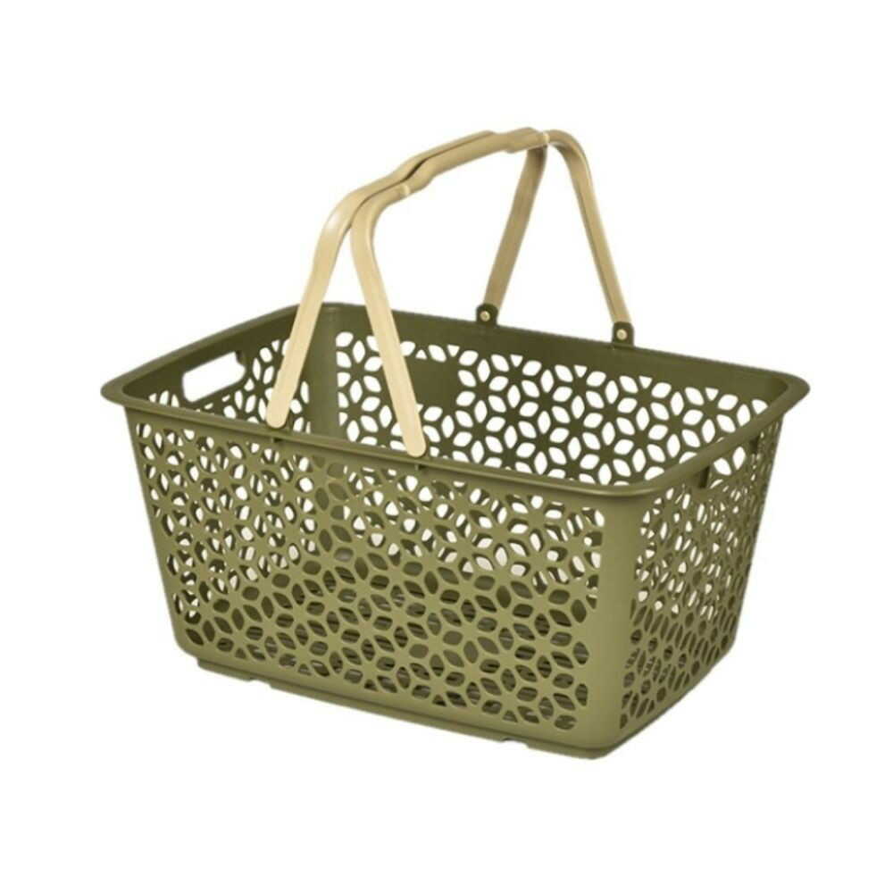 Himalaya Chemical Industry Handle Stackable Basket Khaki