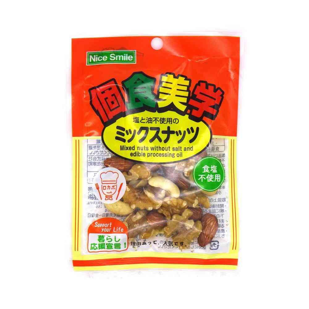 NS Hokusei Shokusan Individual Serving Aesthetic Mixed Nuts No Salt or Oil 27g