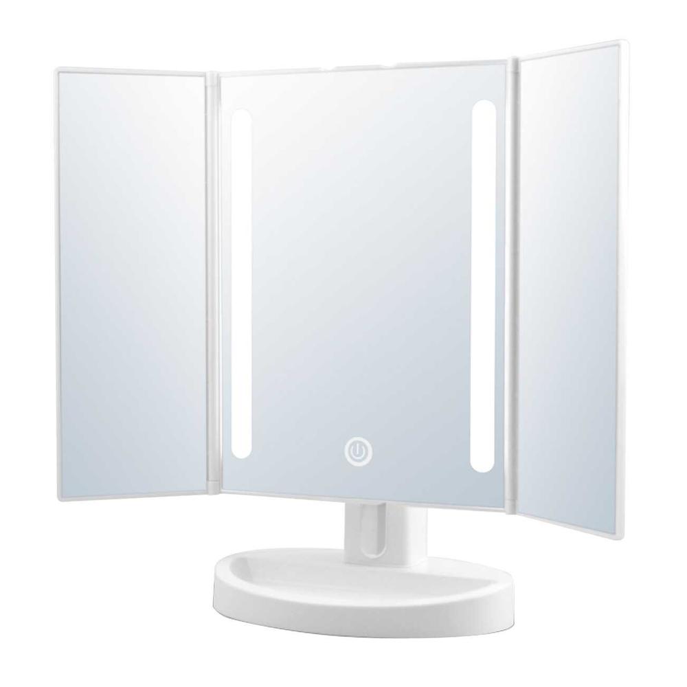 Yamamura LED Light Three-Sided Makeup Mirror