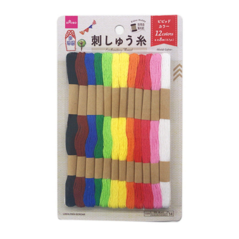 Embroidery Thread Vivid Color (12 Bundles)