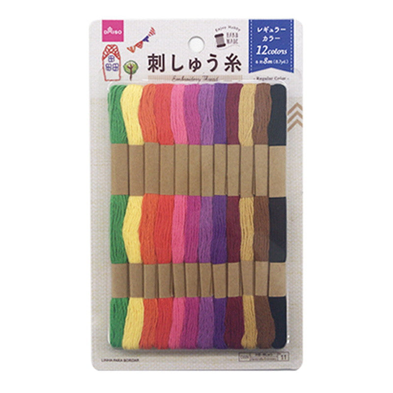 Embroidery Thread Regular Color (12 Bundles)