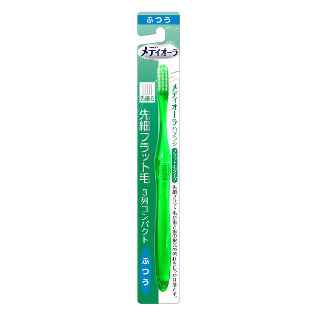 MediOra Toothbrush, Flat Bristles, 3-Row Compact, Regular, 1 Piece (Color Not Selectable)