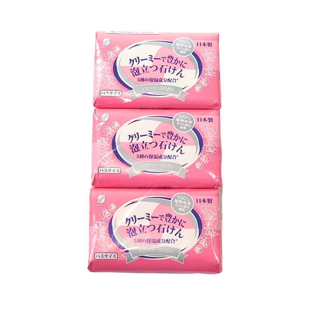 Nihon Medico Rich Foaming Soap Aroma Rose 130g x 3 Pieces