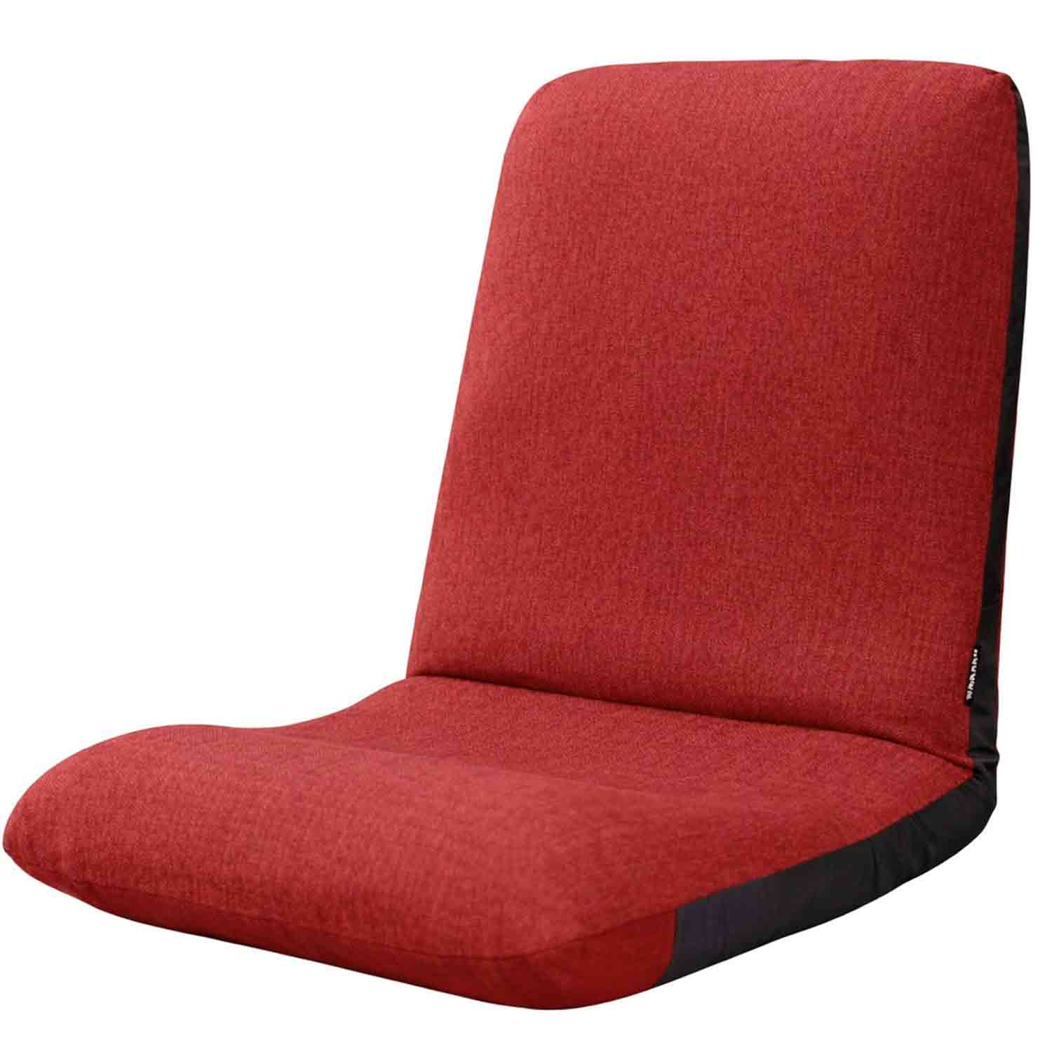 Japanese-made Waist Comfort Floor Chair Waraku Chair M Task Red