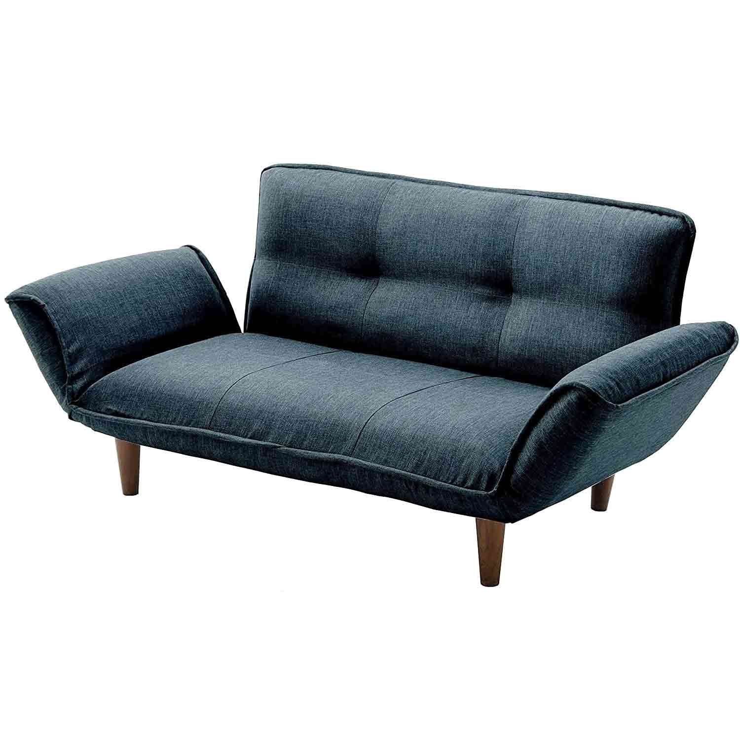 Japanese-made Couch Sofa for Two KAN Task Navy