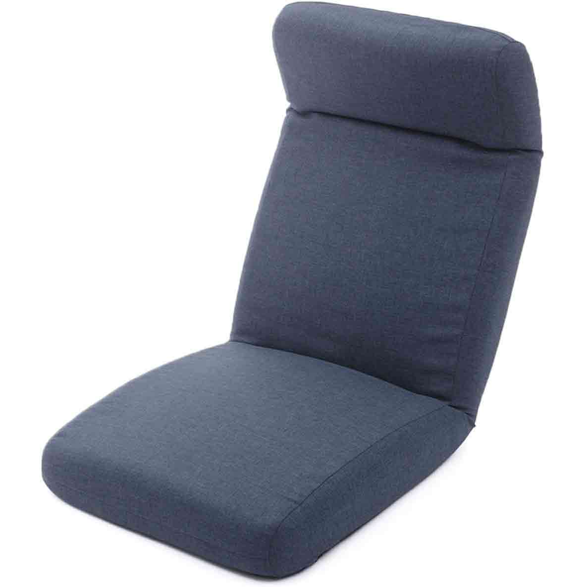 Made in Japan Low Resilience Reclining Floor Chair - Denim Indigo Blue