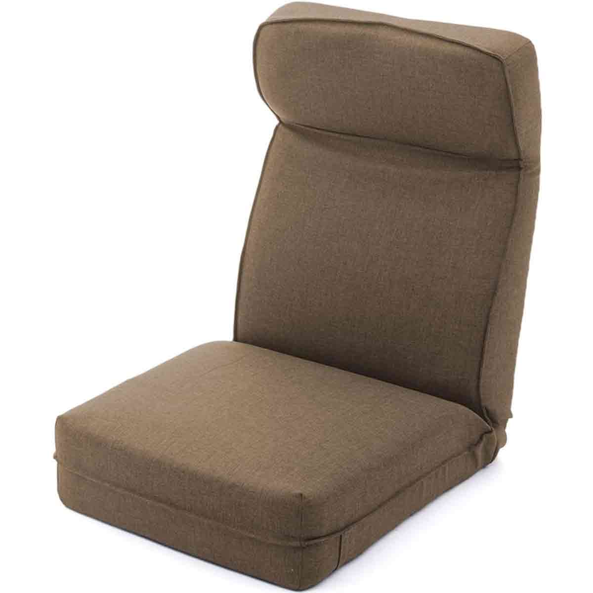Made in Japan Head Reclining P Coil Floor Chair - Dalian Brown