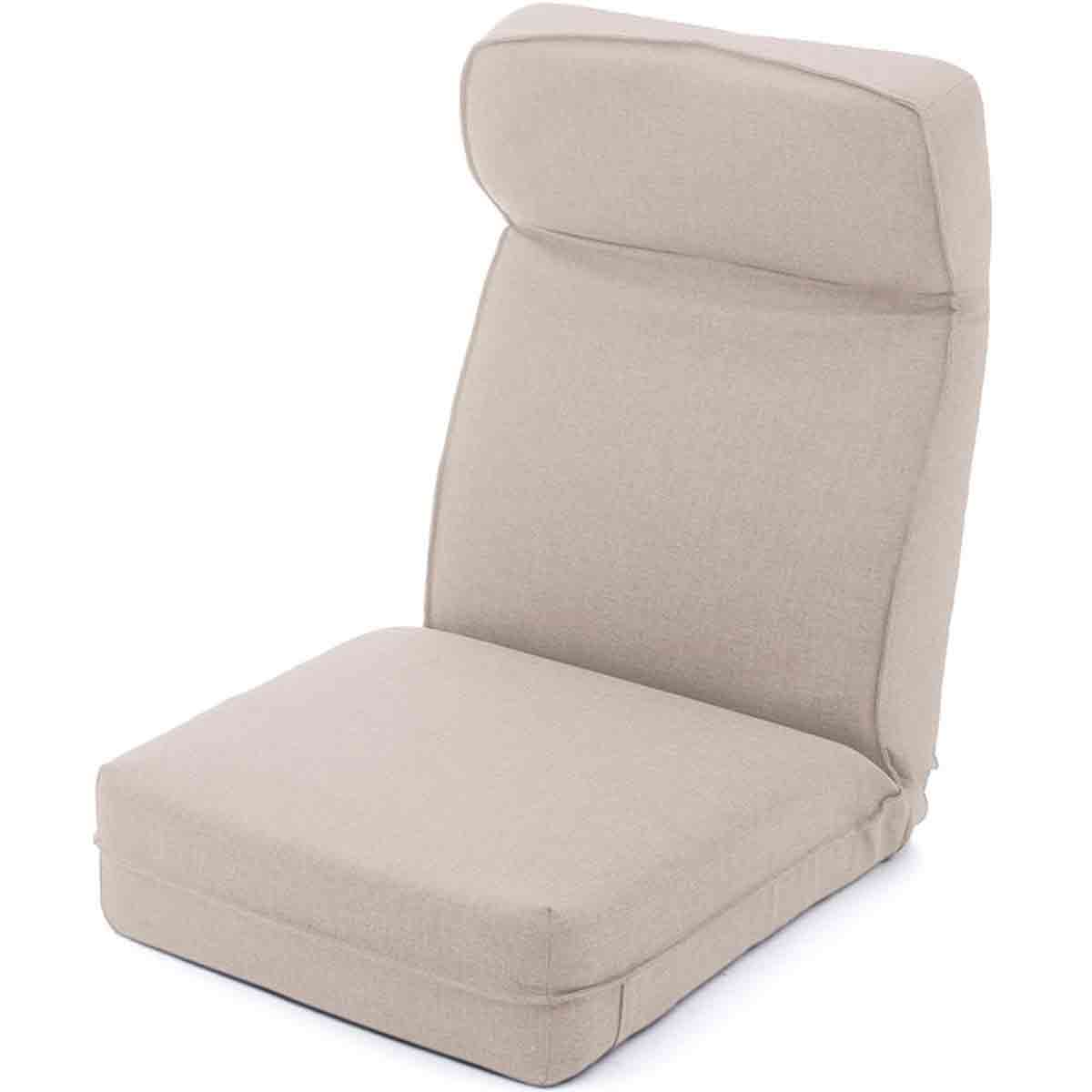 Made in Japan Head Reclining P Coil Floor Chair - Dalian Beige