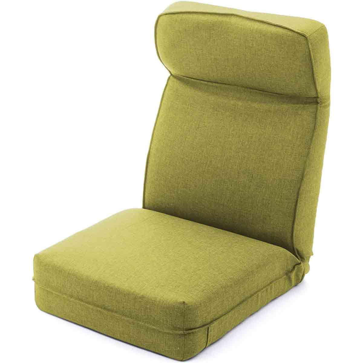 Made in Japan Head Reclining P Coil Floor Chair - Dalian Green