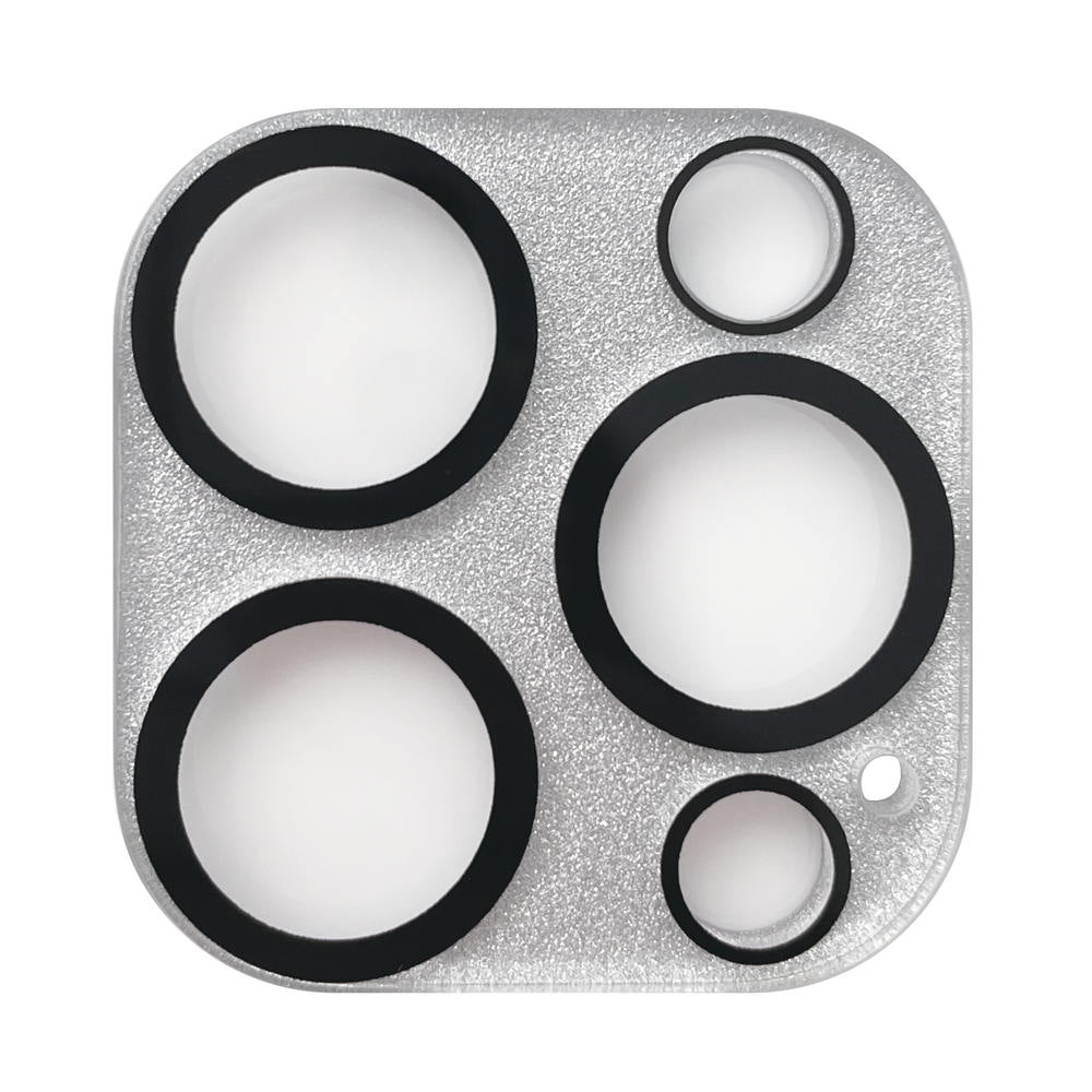 Sankcrest iPhone 16 Pro/16 ProMax Lens Guard Glitter Silver i38RPBC03