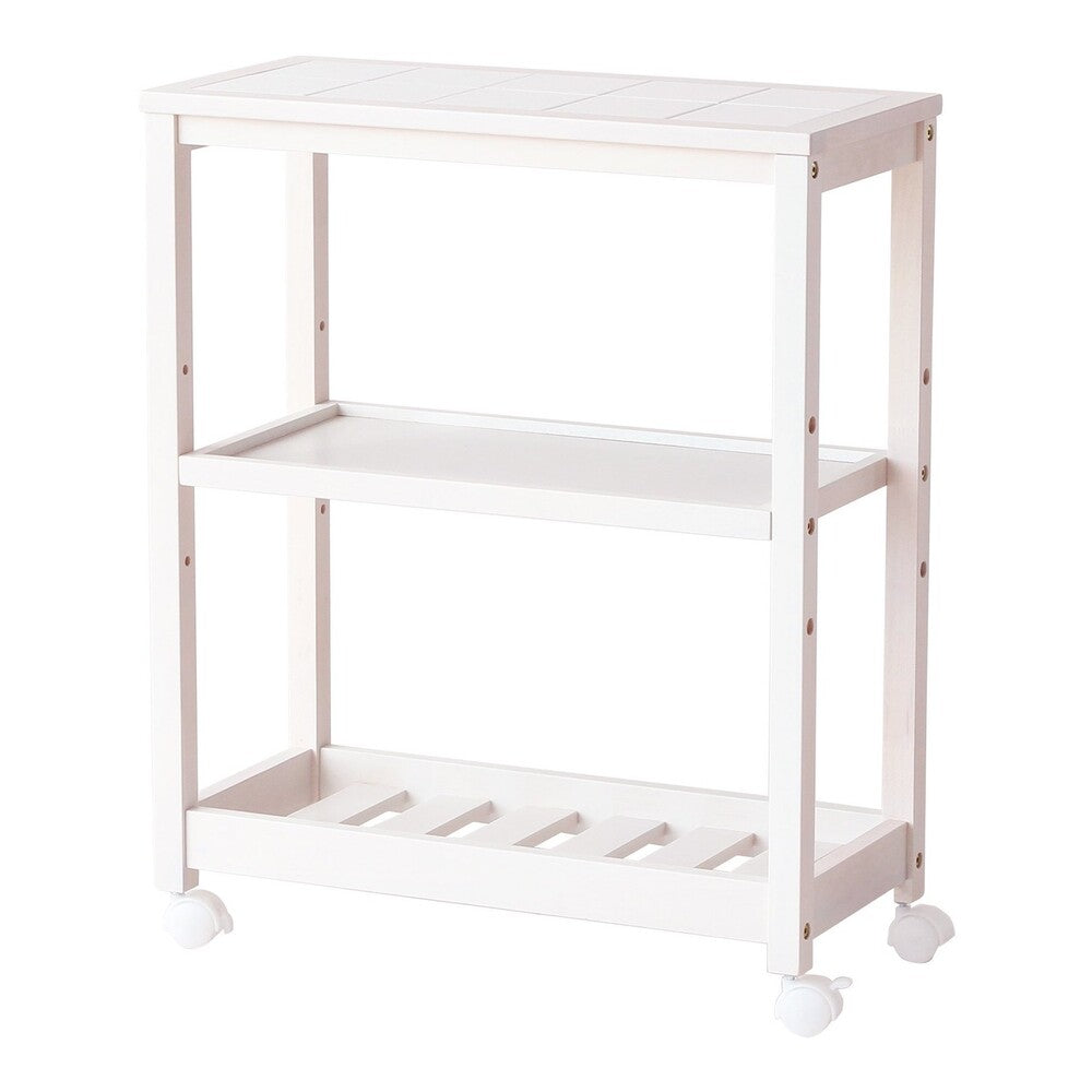 Kitchen Wagon Soup Slim Wagon 3-Tier W-3347WH