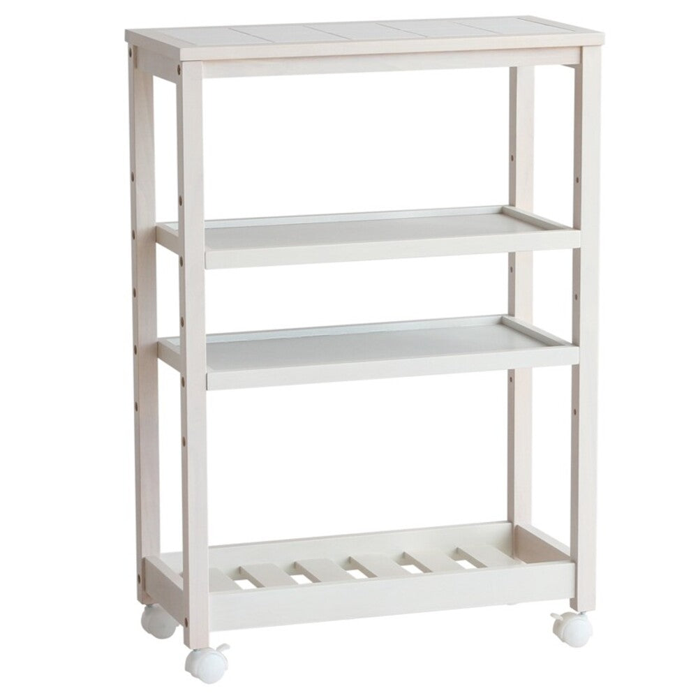 Kitchen Wagon Soup Slim Wagon 4-Tier W-3348WH