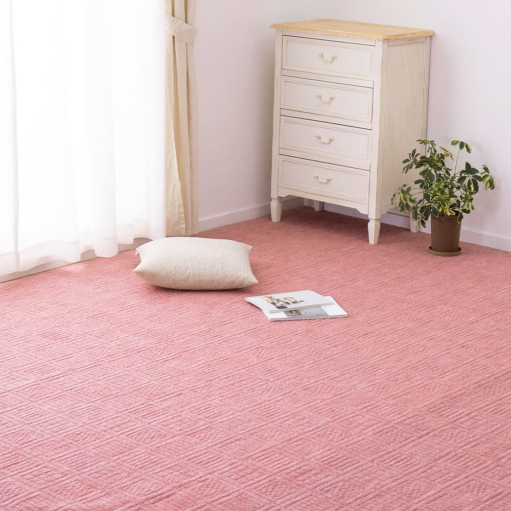 Lightweight and Easy-to-Handle Woven Carpet - Amber Rose (10 Tatami Mats)