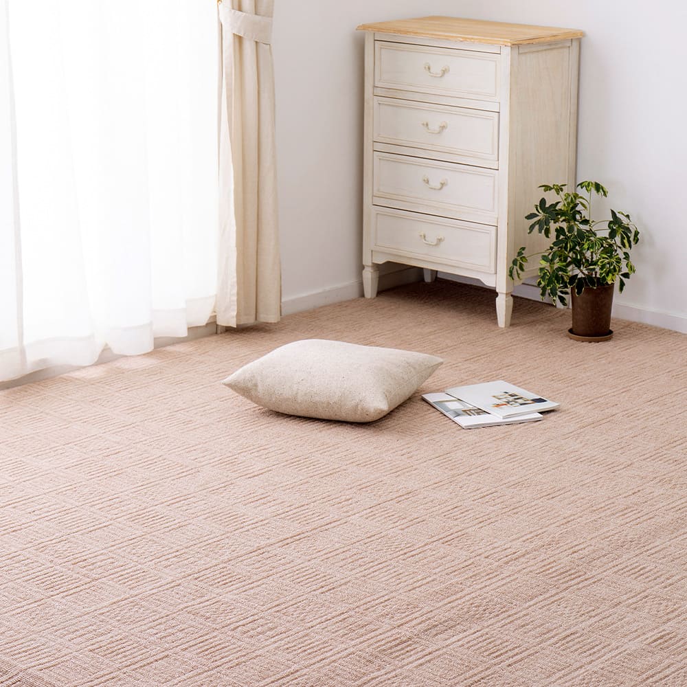 Lightweight and Easy-to-Handle Woven Carpet - Amber Beige (10 Tatami Mats)