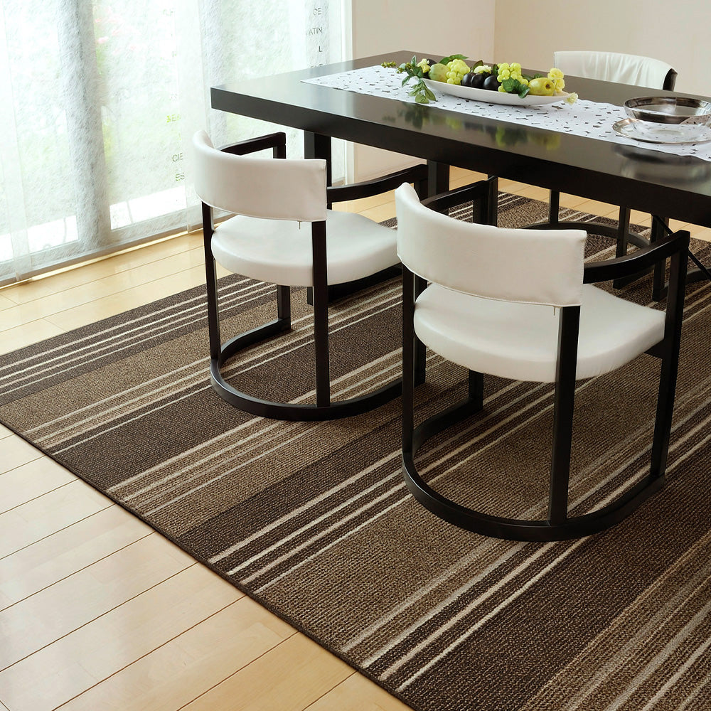 Water-Resistant Dining Rug Maji 220×250cm Brown