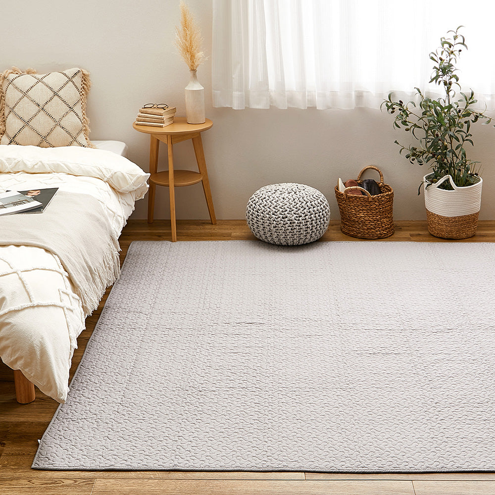 100% Cotton Ibul Rug Mat Decor Gray 190×240